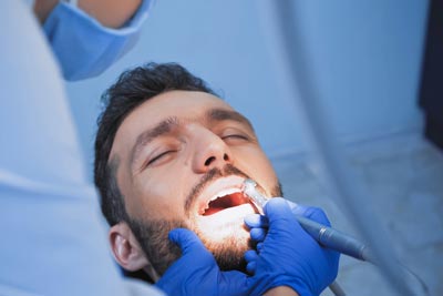man undergoing oral surgery in Walnut Creek, CA