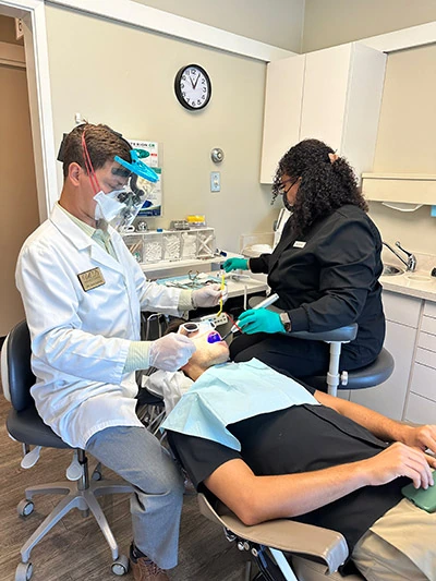 Your friendly Walnut Creek, CA dentist fitting a young patient for orthodontics