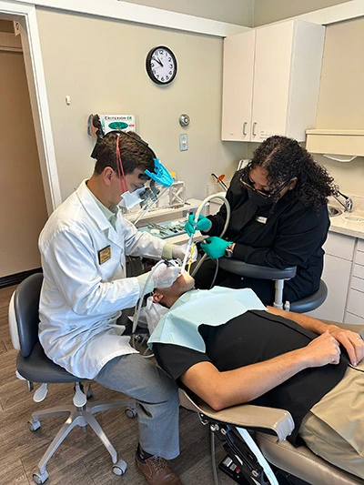 Patient receiving teeth whitening services from Walnut Creek Dentists